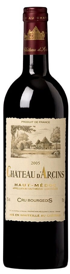 Chateau d'Arcins Cru Bourgeois Haut-Medoc, Bordeaux, Prantsusmaa