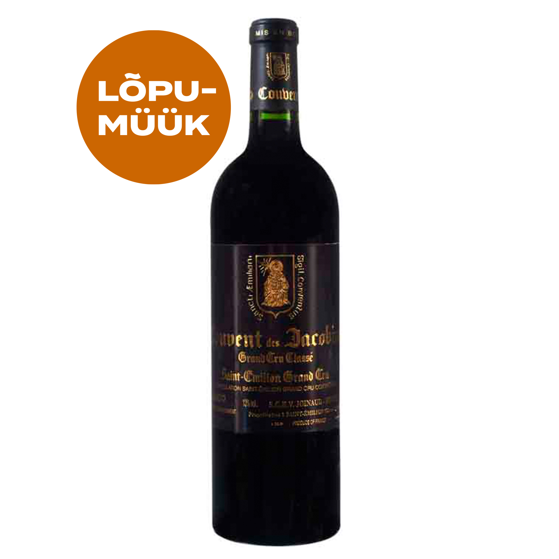 DOURTHE CHATEAU COUVENT DES JACOBINS A.O.C. SAINT EMILION GRAND CRU 2019