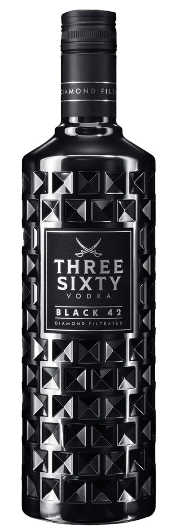 Three Sixty Black 42 Vodka 70cl