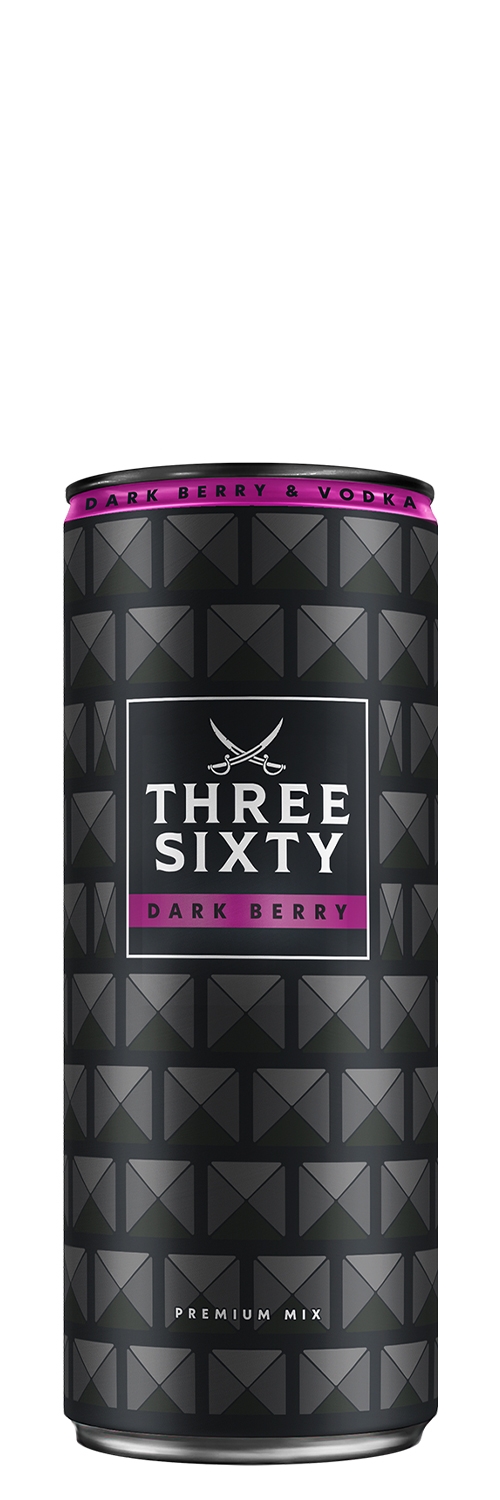Three Sixty Vodka Dark Berry RTD 33cl CAN