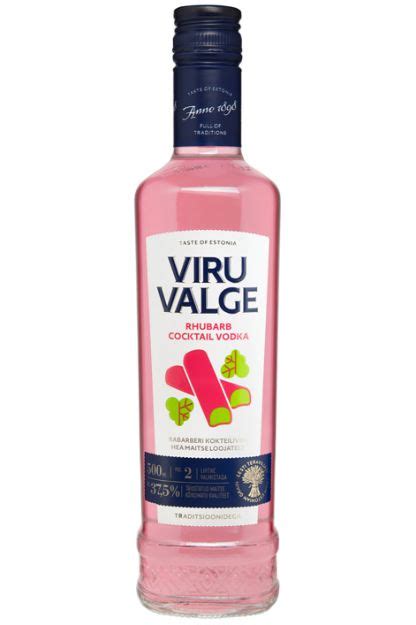VIRU VALGE RHUBARB VODKA 37,5% 0,5 L