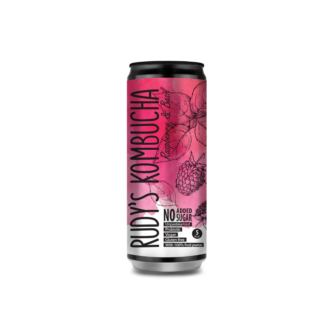 Rudy´s kombucha "Raspberry & Basil"