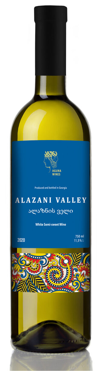 White Semi-Sweet, Alazani Valley, Aguna wines, Gruusia