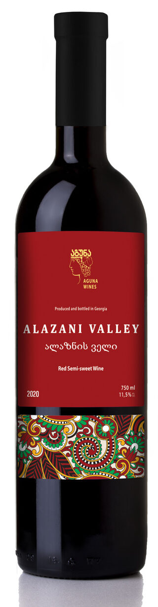 Red Semi-Sweet, Alazani Valley, Aguna wines, Gruusia