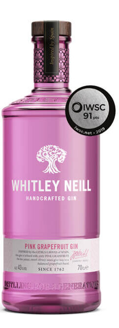 Whitley Neill Handcrafted Gin, Pink Grapefruit Gin, Suurbritannia