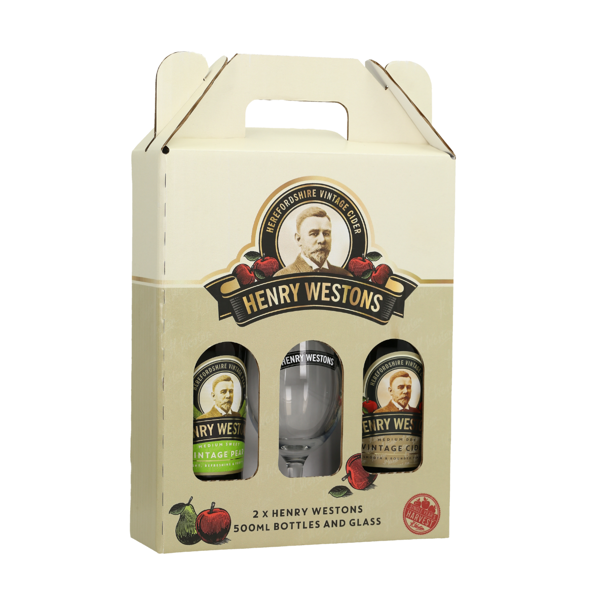 Henry Westons kinkepakk 2x50cl+klaas