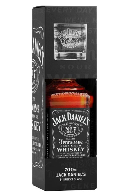 JACK DANIEL'S TENNESSEE WHISKEY 40% 0,7L KLAASIGA