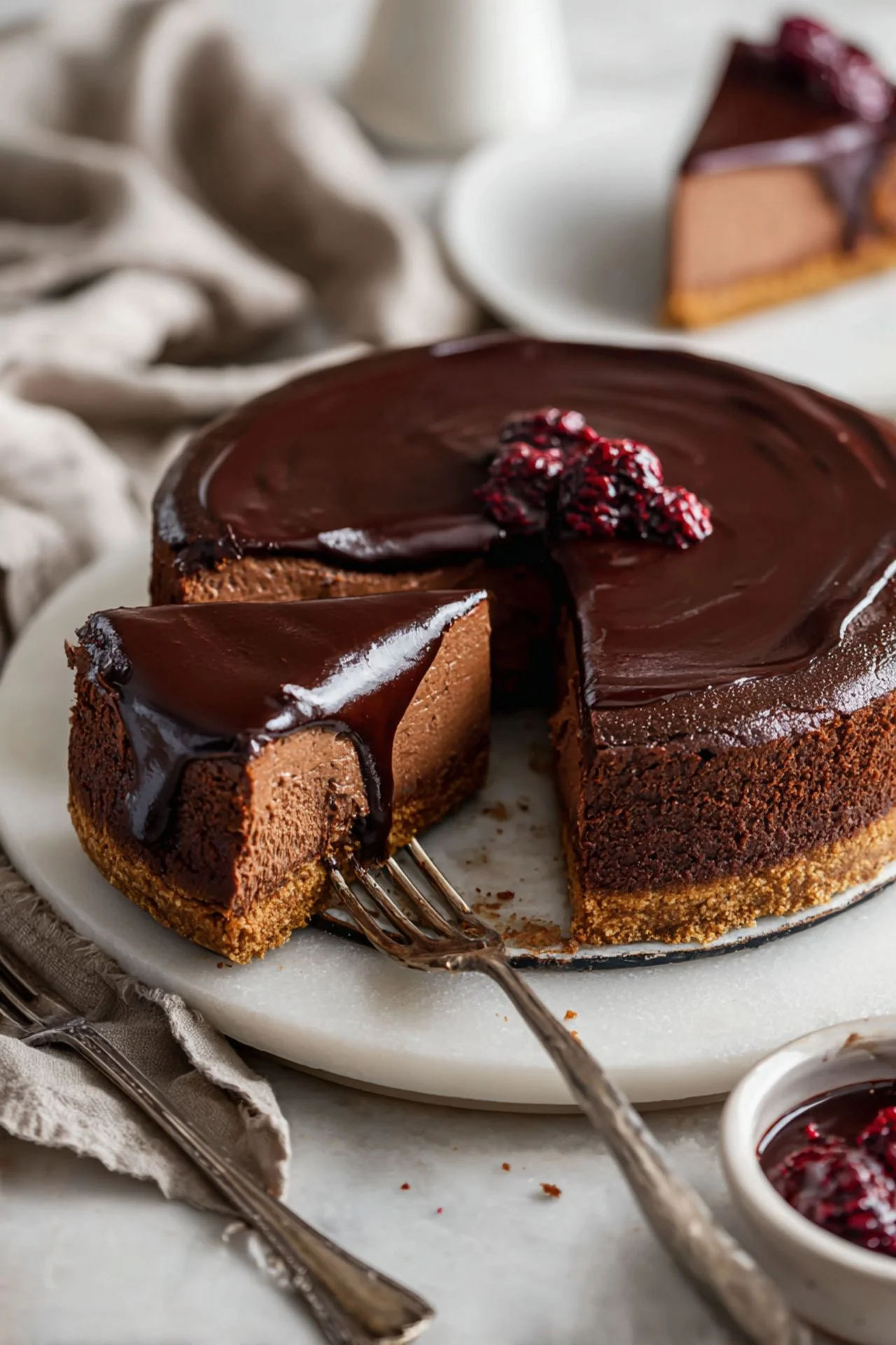 Homemade Chocolate Cheesecake
