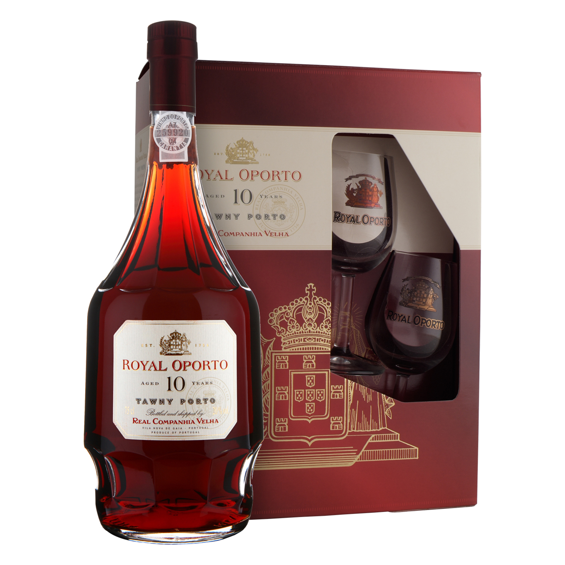 ROYAL OPORTO AGED 10 YEARS TAWNY KINKEPAKEND+ 2 KLAASI