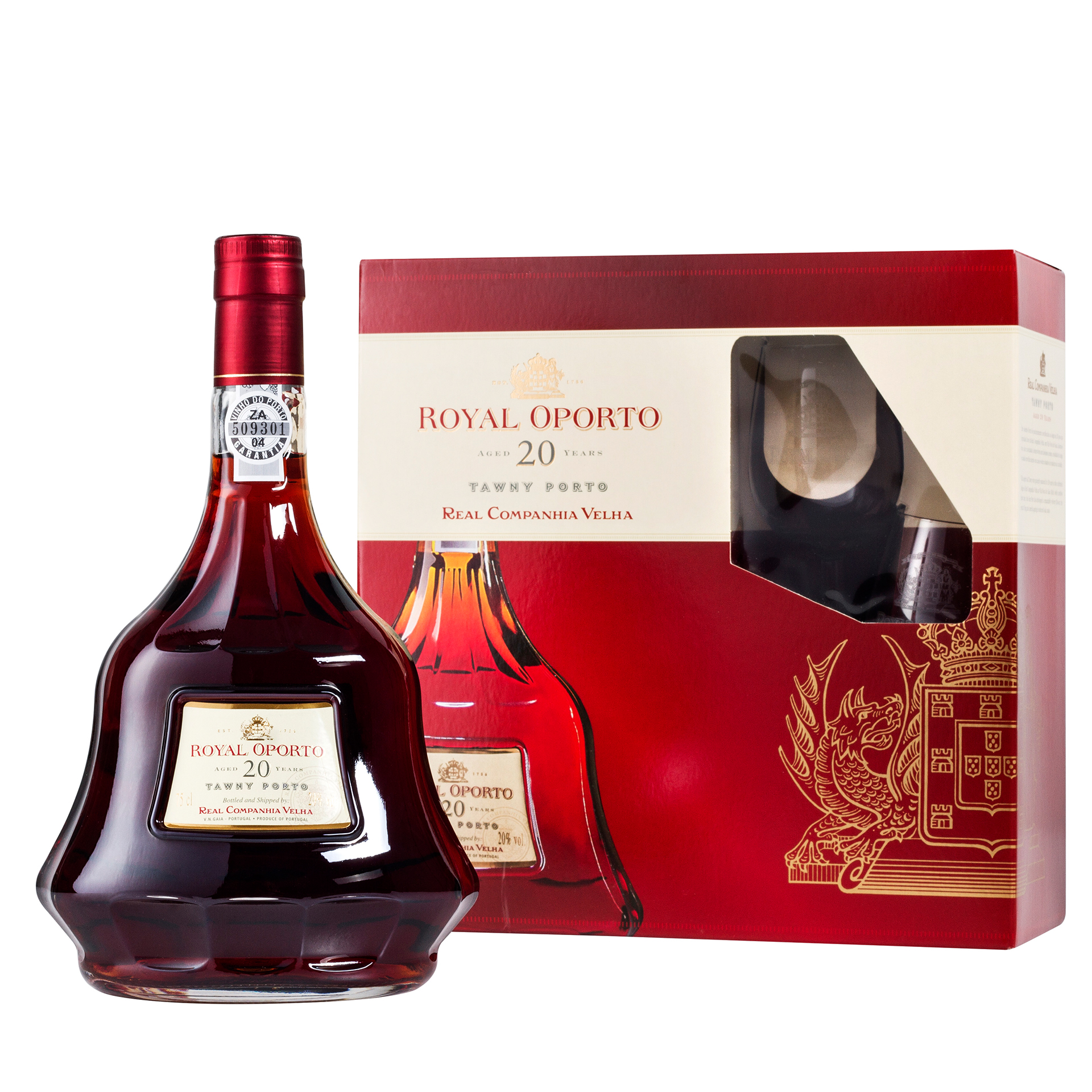 ROYAL OPORTO AGED 20 YEARS TAWNY KINKEPAKEND+ 2 KLAASI