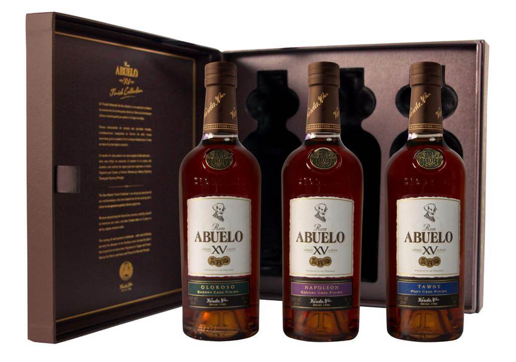 Ron Abuelo The Finish Collection Set, Anejo XV Anos, (Oloroso, Napoleon, Tawny), 3x0,2L, KINKEKARBIS