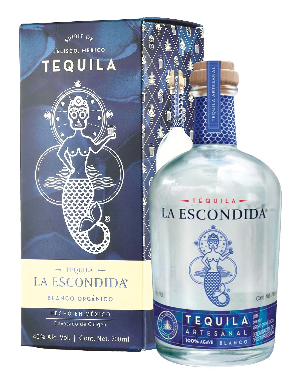 La Escondida Tequila Blanco 70cl giftbox