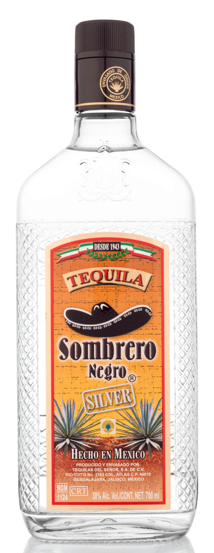 Tequila Sombrero Negro, Silver, Mehhiko