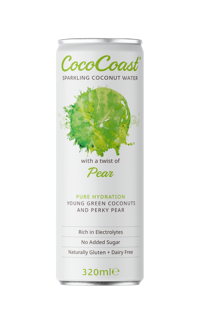 CocoCoast Sparkling Coconut Water, Pear